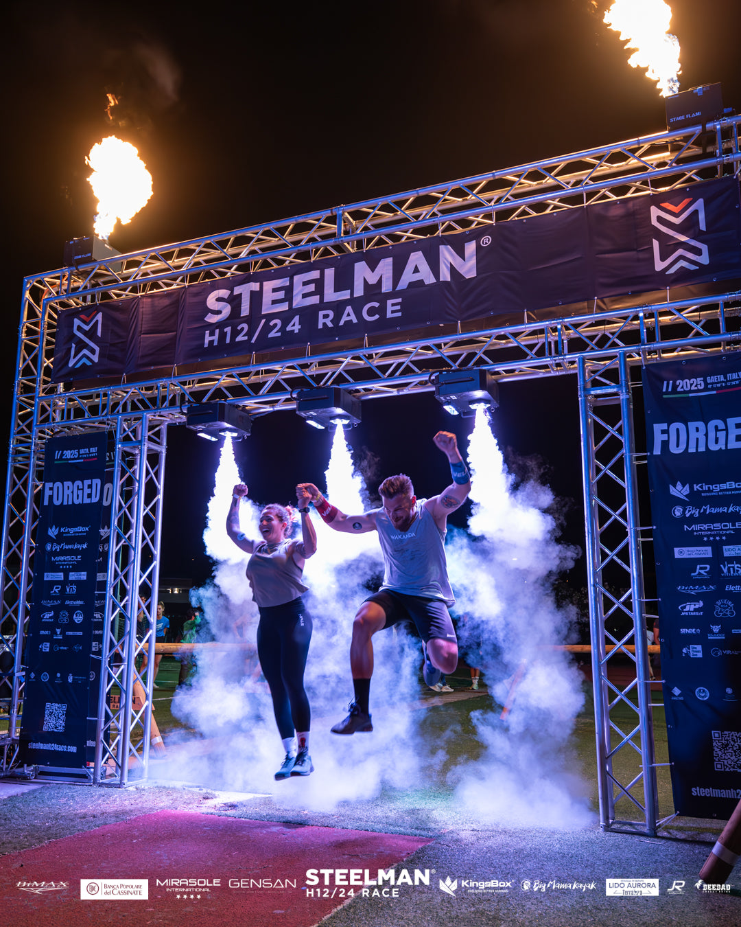 Steelman athletes at the race